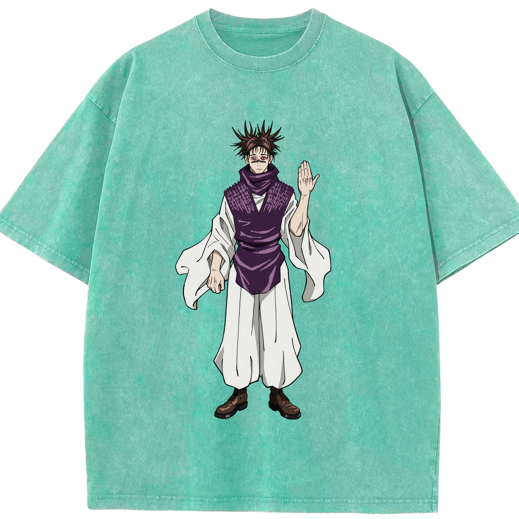 （画像用） 呪術廻戦 Jujutsu Kaisen 綿100% ヴィンテージ風 半袖Tシャツ（フロントプリント）